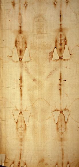 Frontal image of the Shroud as it appears to the naked eye