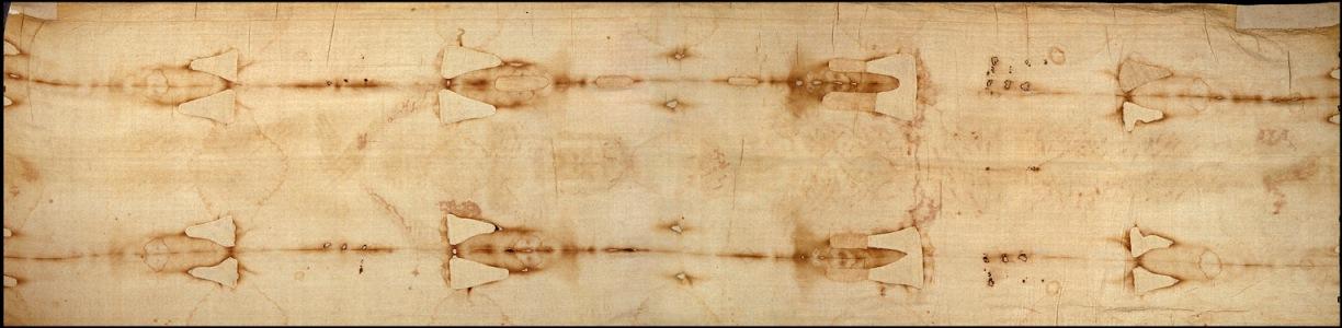 The Shroud as it appears to the naked eye